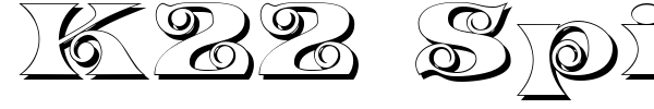K22 Spiral Swash font preview